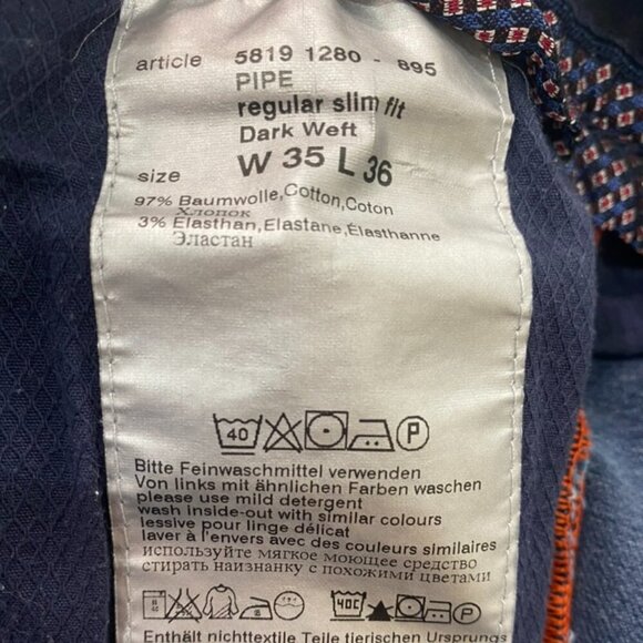 ALBERTO jeans PIPE AUTHENTIC DENIM WASHED MED BLUE W35 L36👖 - Picture 5 of 11